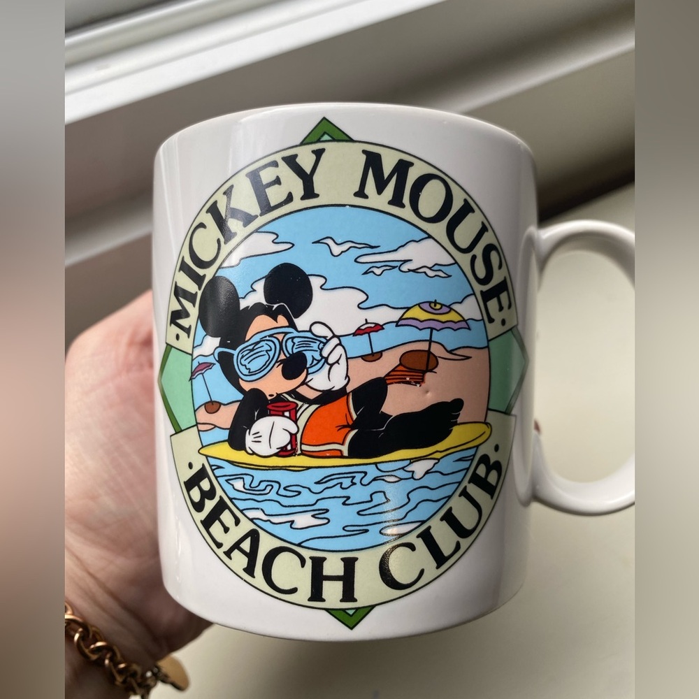 1980s Mickey Mouse Beach Club Mug